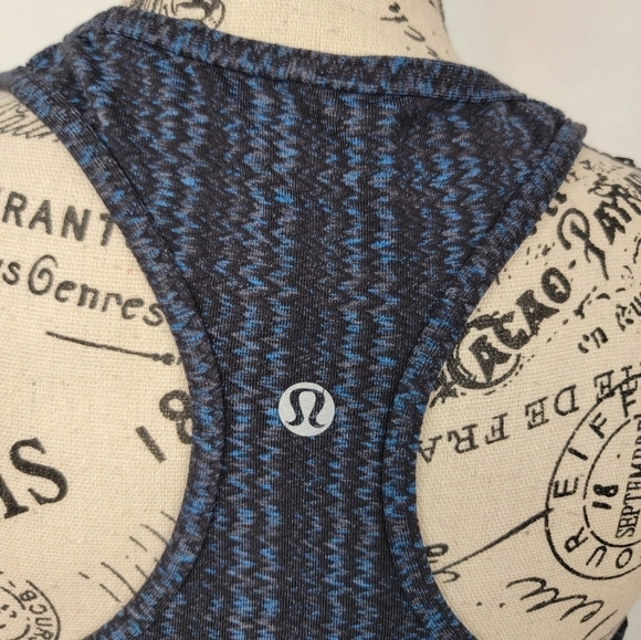 Lululemon Cool Racer Back Tank Top Sz 4 Ziggy Gem Blue Multicolor - Picture 6 of 6